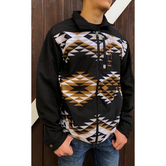 Cinch Other - Cinch Mens Aztec Color Block Bonded Jacket Sz Large Rodeo Cowboy